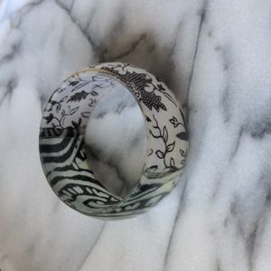 90s style Bangle, black and white design bangle